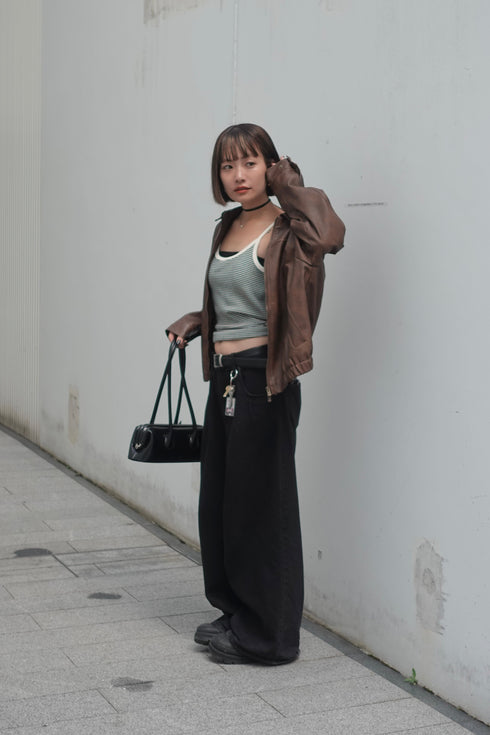 Vintageレザーブルゾン